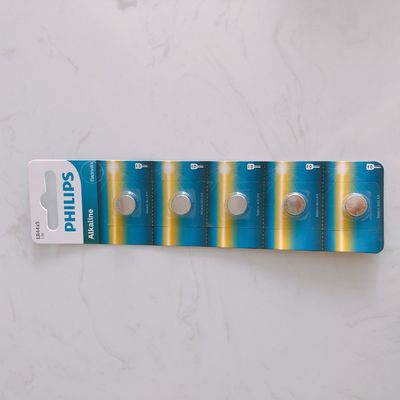 High Performance LR44 A76 Philips Button Coin Battery 1.5V Alkaline Minicells