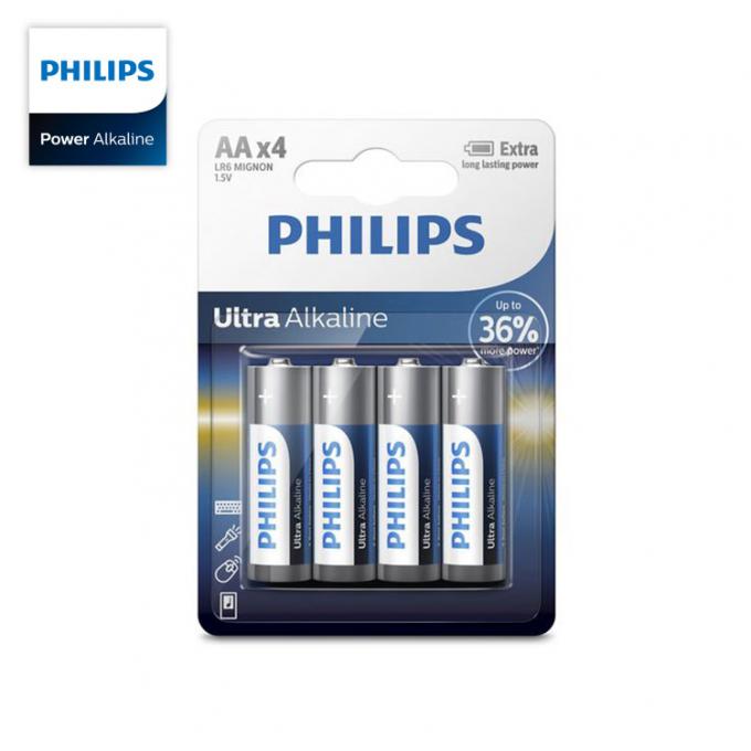 Baterias duradouros extra ultra alcalinas para todo o meados de à bateria alta do tamanho de PHILIPS Ultra Alkaline AA dos dispositivos do dreno