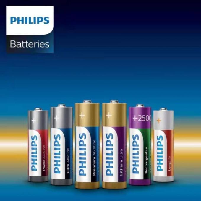 Baterias duradouros extra ultra alcalinas para todo o meados de à bateria alta do tamanho de PHILIPS Ultra Alkaline AA dos dispositivos do dreno