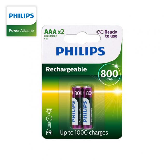 Bateria recarregável por atacado do Ni Mh da fábrica 1.2v Aaa 800mah de Philips