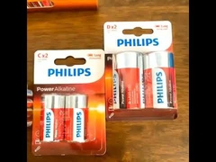 Baterias alcalinas 7500mAh do tamanho da bateria seca 1,5 V PHILIPS C para controles remotos de lanterna elétrica