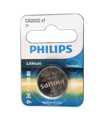 CR2032 Silver Lithium Minicells Philips Battery For Small Devices